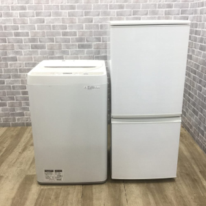 お買い得! 安心国内メーカー シャープ家電2点セット 【冷蔵庫・洗濯機】