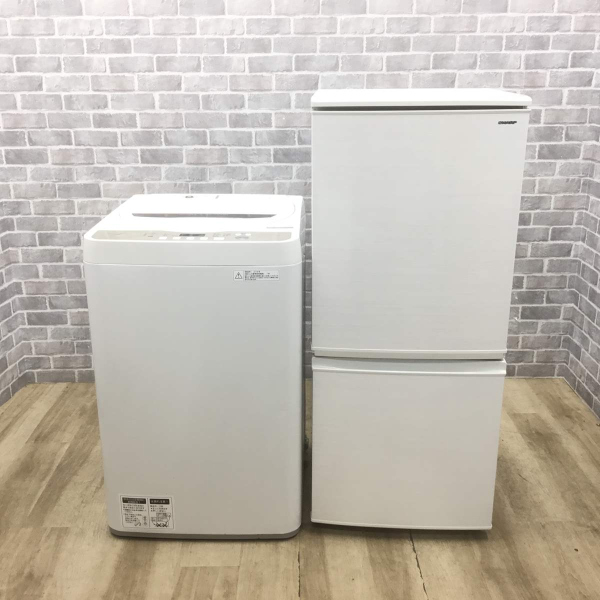 お買い得! シャープ製家電2点セット 【冷蔵庫・洗濯機】 