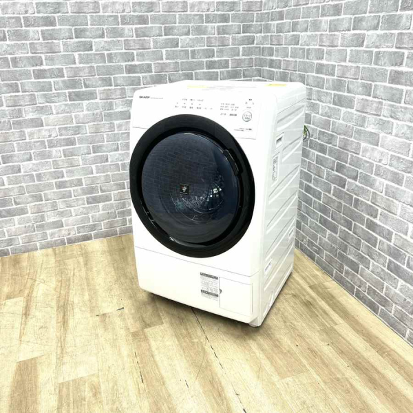 【超美品 2020年式】SHARP ES-S7E-WL ドラム洗濯機
